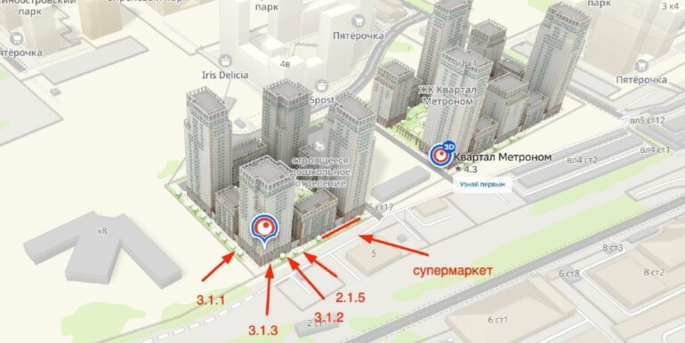 выделены на карте